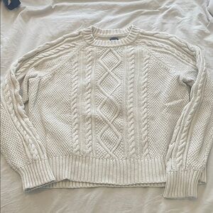 GAP Cream Cable Knit Sweater